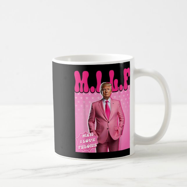 Caneca De Café Cara, Eu Adoro Felons, Engraçado Pink Trump 2024 P (Direita)