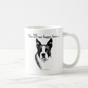 Caneca De Café Cara feliz de Boston Terrier