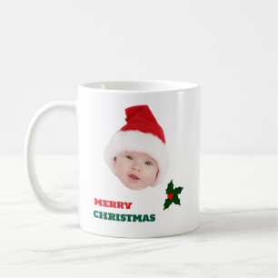 Caneca De Café Cara Personalizada de Feliz Natal