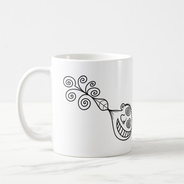 Caneca De Café Cara puxada para cima (Esquerda)