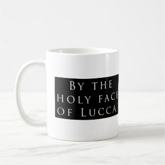 Caneca De Café Cara santamente de Lucca! Preto liso