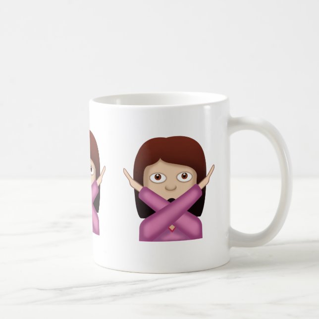 Caneca De Café Cara sem o bom gesto Emoji (Direita)