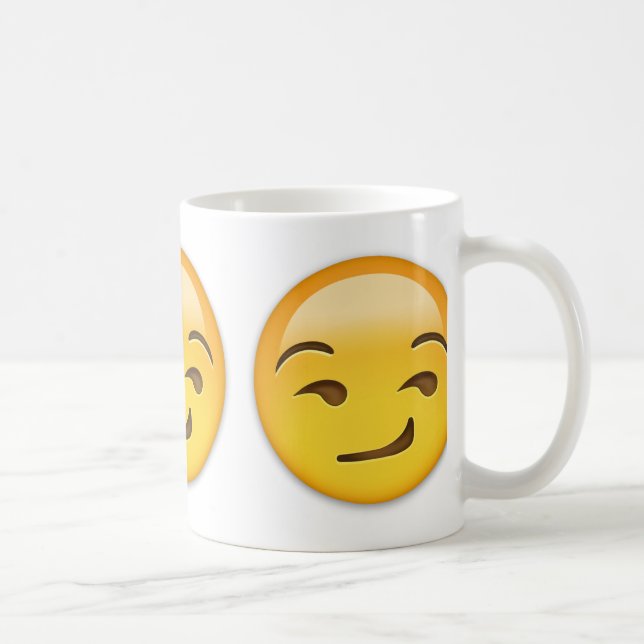 Caneca De Café Cara Smirking Emoji (Direita)