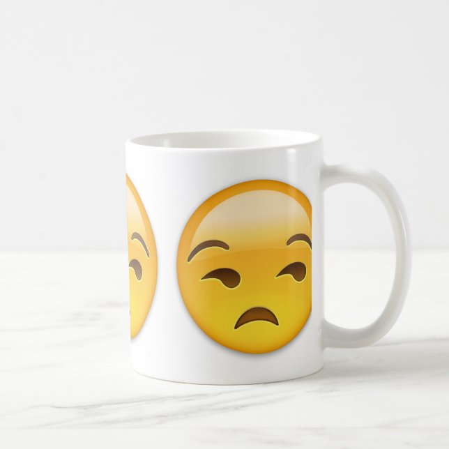 Caneca De Café Cara Unamused Emoji (Direita)