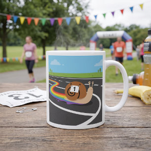 Caneca De Café Caracol Corredor de Maratona Cute Trilha do Arco-Í