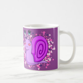 Caneca De Café Caracol delicada lilás