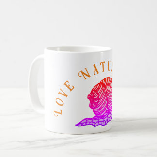 Caneca De Café Caracol em estilo gráfico