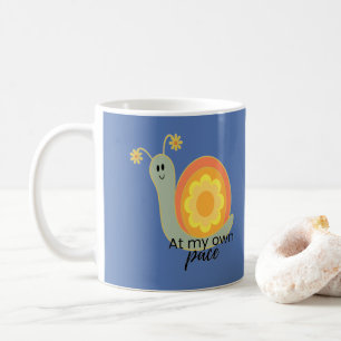Caneca de Café Caracol Flor Fofo, Xícara de Chá Fl