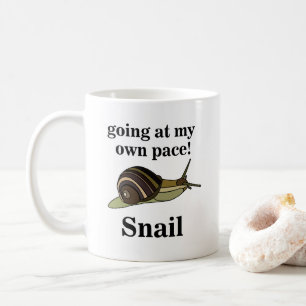 Caneca De Café Caracol Indo No Meu Próprio Ritmo Caracol Engraçad