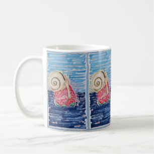 Caneca De Café Caracol no Morango