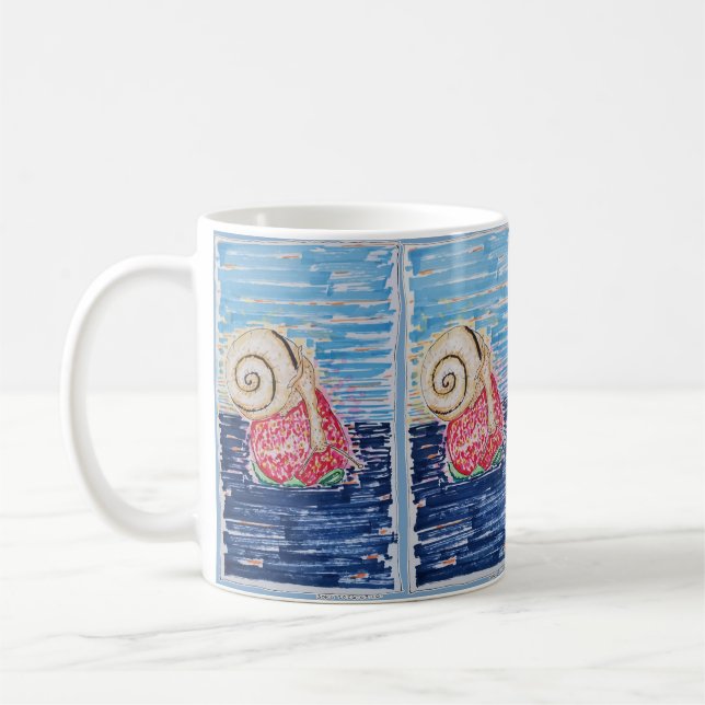 Caneca De Café Caracol no Morango (Esquerda)