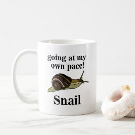 Caneca De Café Caracol Vai Ao Meu Próprio Raio Engraçado