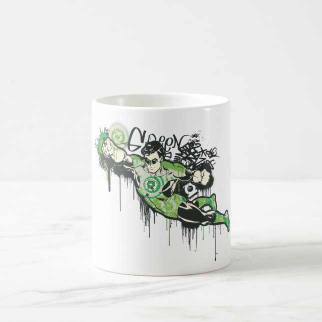 Caneca De Café Caractere de Grafite Lanterna Verde (Centro)