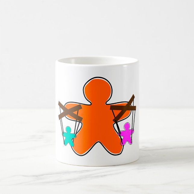 Caneca De Café Caracteres de Controle Mestre de Fantoche de Ginge (Criador carregado)