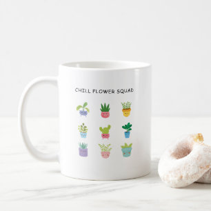 Caneca De Café Caracteres de Flor de Jardim Cento