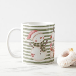 Caneca De Café Caracteres de Natal Verde Mug
