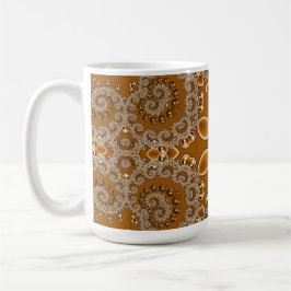 Caneca De Café Caramel Fractal Lace 