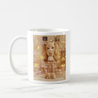 Caneca De Café Caramel Kitten Kawaii Doll