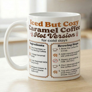 Caneca De Café Caramel Latte Recipe Iced But Cozy