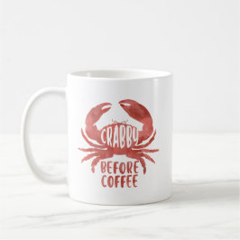 Caneca De Café Caranguejo Antes Do Café Caranguejo Aquarela