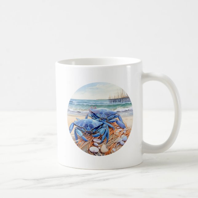 Caneca De Café Caranguejo Azul (Direita)