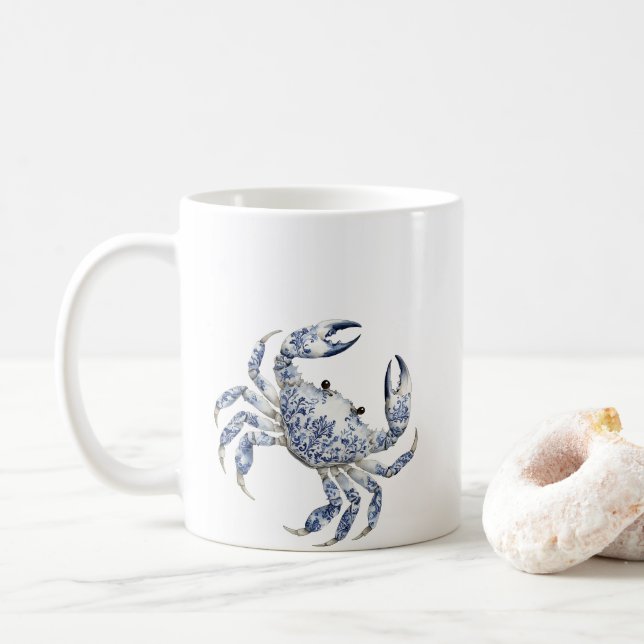 Caneca De Café Caranguejo Azul (Com Donut)