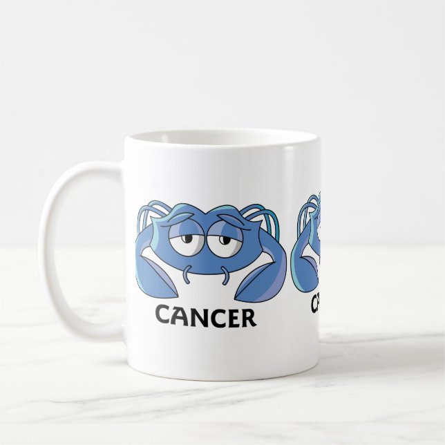 Caneca De Café Caranguejo Azul cancer (Esquerda)