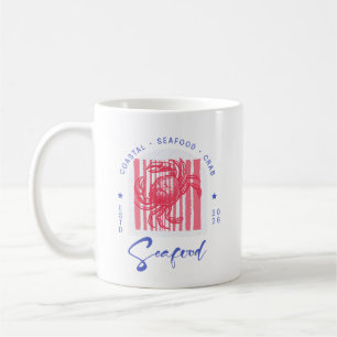 Caneca De Café Caranguejo Costeiro Rosa Vidro Lata