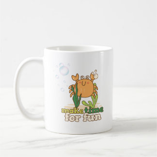 Caneca De Café Caranguejo de cartoon que promove alegria e brinca