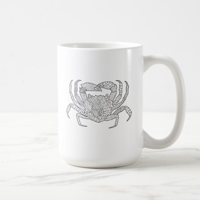 Caneca De Café Caranguejo de Zendoodle (Direita)