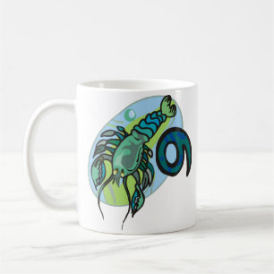 Caneca De Café caranguejo do cancer do estilo dos anos 70 com