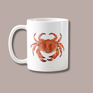 Caneca De Café Caranguejo Oceano Costeiro