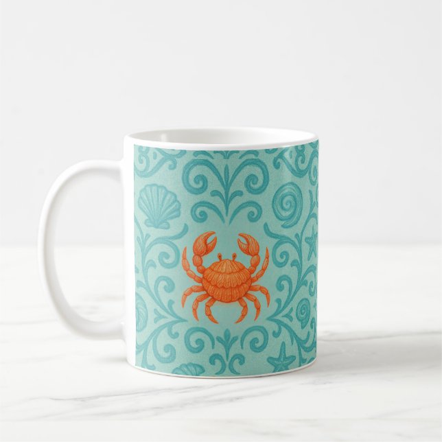 Caneca De Café Caranguejo Sinfonia Ornamental (Esquerda)