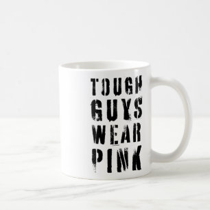 Caneca De Café Caras Duras Vestem Tinham Cancer rosa rosa, cor-de