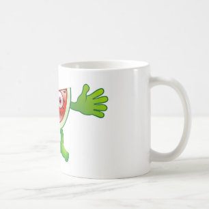 Caneca De Café Caráter bonito feliz da fruta da melancia