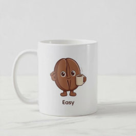 Caneca De Café Caráter de Grão de Café Confidentemente Tranquilo