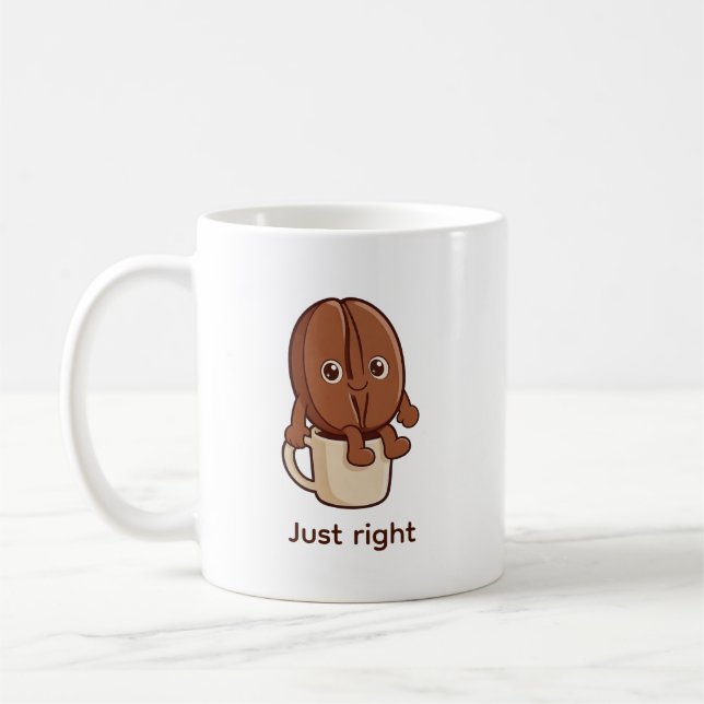 Caneca De Café Caráter de Humor do Grão de Café Perfeito (Esquerda)