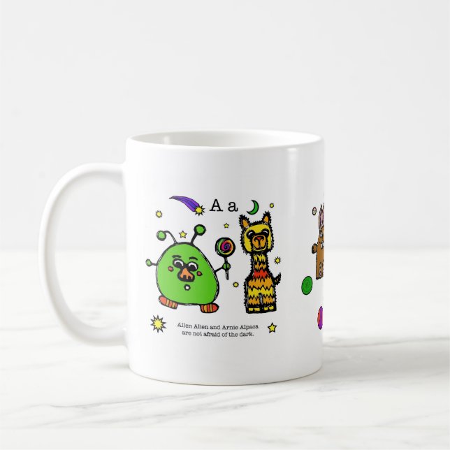 Caneca De Café carateres abc - mug "alfabeto" (Esquerda)
