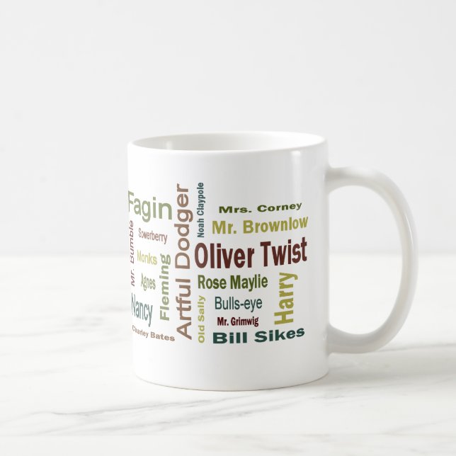 Caneca De Café Caráteres de Oliver Twist (Direita)