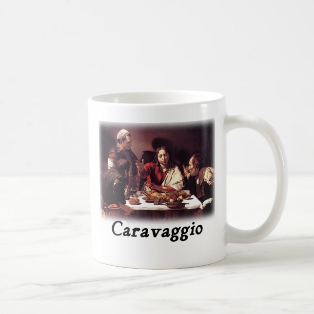 Caneca De Café Caravaggio - ceia em Emmaus (Direita)