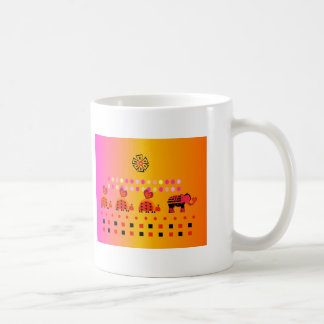 Caneca De Café Caravana do coração com fundo
