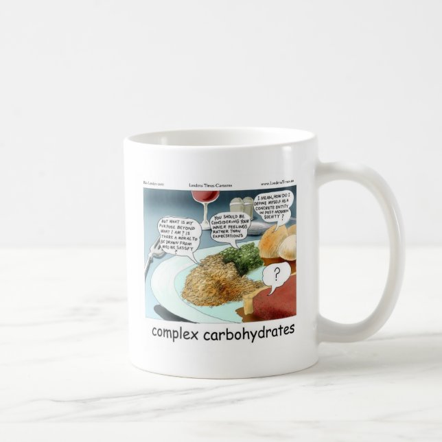 Caneca De Café Carboidratos Muito Complexos Presentes e Camisetas (Direita)