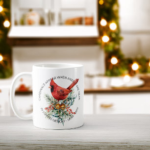 Caneca De Café Cardeais Aparecem Simpatia Verde Natal