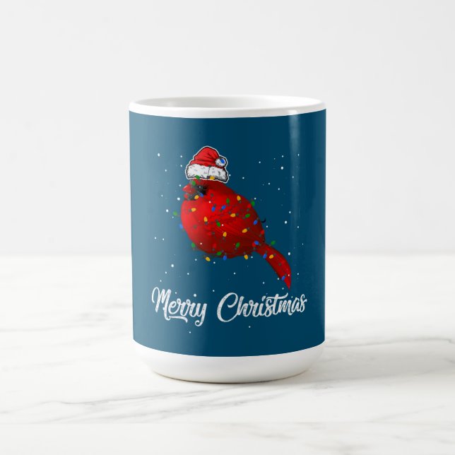 Caneca De Café Cardeal de Natal de Pássaro Claro (Centro)