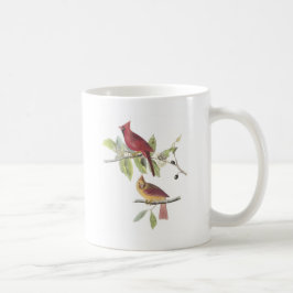 Caneca De Café Cardeal do norte por Audubon
