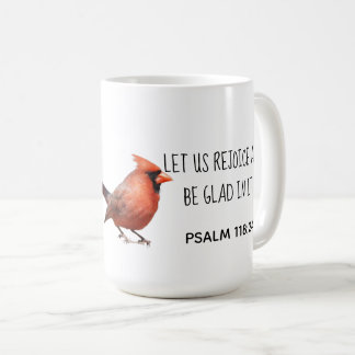 Caneca De Café Cardeal do norte, w Verse do Salm 118:24