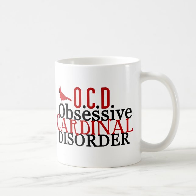 Caneca De Café Cardeal Obcecado Engraçado (Direita)