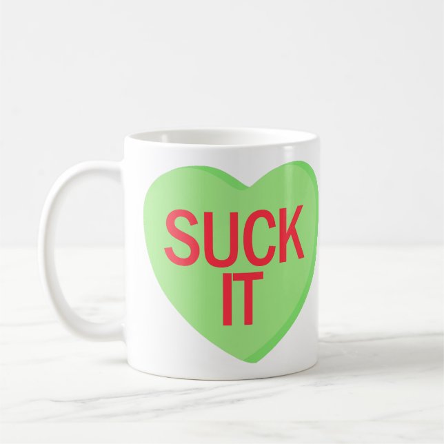 Caneca De Café Cardíaco doce - TI SUCK (Esquerda)