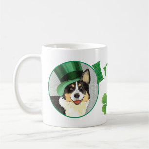 Caneca De Café Cardigan Welsh Corgi no Dia de Patrick