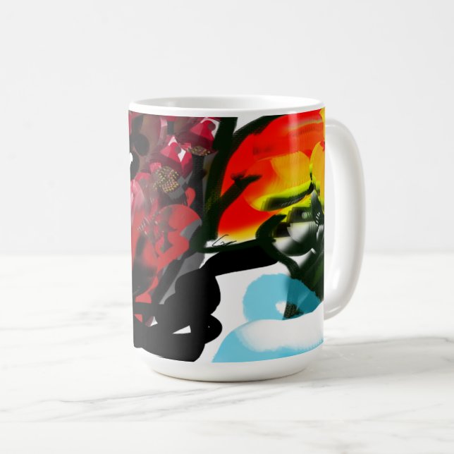 Caneca De Café Cardinal-do-norte  Alegria de outono (Frente Esquerda)